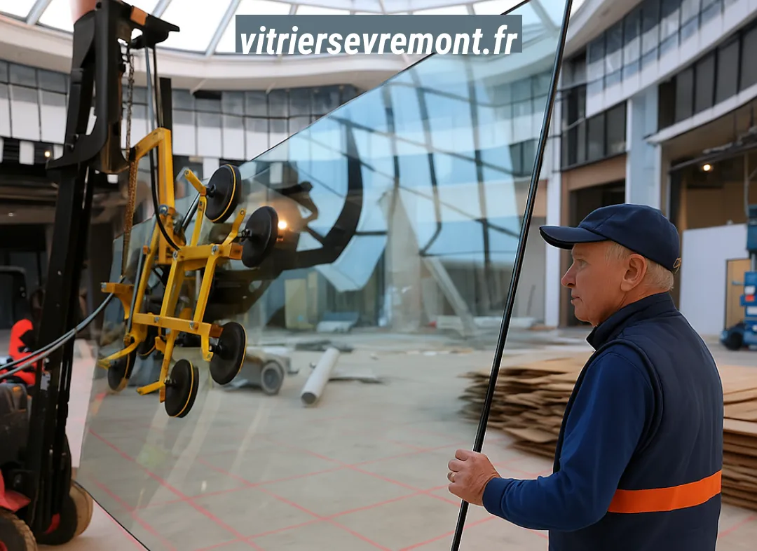 Remplacement de vitrine magasin Sèvremont